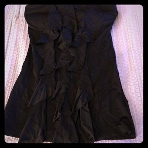 NWT Black Guess Tube Top with Ruffles in size XS